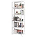 Ver imagem 1 de Estante Armário Multiuso para Escritório 59cm 5 Prateleiras Branco Madesa