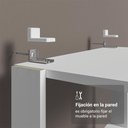 Ver imagem 5 de Estante Armário Multiuso para Escritório 59cm 5 Prateleiras Branco Madesa