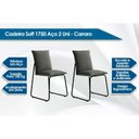 Ver imagem 2 de Cadeira de Cozinha Soft 1750 Aço Kit 2 Uni Cobre/linho Areia - Carraro
