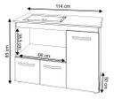 Ver imagem 3 de Balcão para Cooktop 3 Portas Armário de Cozinha Ana - Ssx Multicoisas