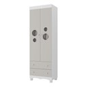Ver imagem 6 de Guarda-roupa Infantil 62cm 2 Portas com Vidro e 2 Gavetas Suspiro Multimóveis Mp4456 Branco-off