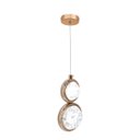 Ver imagem 2 de Lustre Pendente Saturno Globo Led 3 Cores Multicor Cristal Bolhas 12w Bivolt