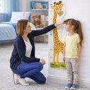 Ver imagem 7 de Regua de Crescimento Girafa Infantil Madeira Portatil 140cm Painel MDF Parede Quarto Medidas Crianca