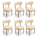 Ver imagem 3 de Mesa Jantar Vidro 160cm Off Kit 6 Cadeiras Aço Preto Boucle Ted H02 - D'Rossi