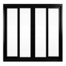 Janela de Alumínio Preto Vitro de Correr 4 Folhas Suprema sem Grade Hale-2.00(l)x1.00(a) - 1