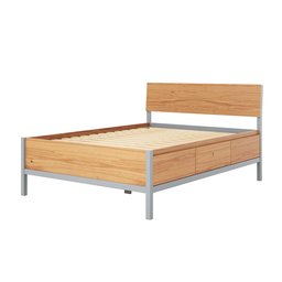 Cama de Casal em Madeira Maciça 147cm X 198cm Square - 2