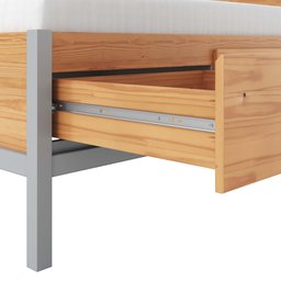 Cama de Casal em Madeira Maciça 147cm X 198cm Square - 6