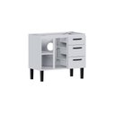 Ver imagem 4 de Gabinete de Cozinha em Aço 1,17m com Pés Elegante Resistente:branco