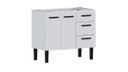 Ver imagem 1 de Gabinete de Cozinha em Aço 1,17m com Pés Elegante Resistente:branco