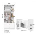 Ver imagem 4 de Quarto de Bebê Completo Labirinto 2 Portas 2 Gavetas Branco - Henn