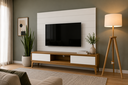 Ver imagem 1 de Painel Lambri Cabeceira King 180cm MDF Autoadesivo Parede: Branco