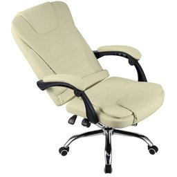 Cadeira de Escritório Presidente Base Cromada com Rodinha Fortt Paris Branca - Cpf02-b - 5