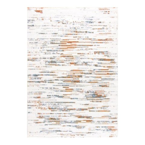 Tapete para Sala Moderno Estonado Harmonia 200x250 01 Branco Azul Laranja