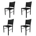 Ver imagem 1 de Kit 4 Cadeiras Camila Corda Náutica e Alumínio Preta