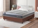 Ver imagem 1 de Conjunto Cama Box c/ Molas Ensacadas Sheffield Cinza Casal 138x188x65