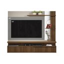 Ver imagem 4 de Painel Quarto P/ Tv até 60 Pol Maragogi C/ 2 Porta e 2 Prateleiras 182x154cm Nature/off White -