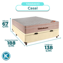 Ver imagem 2 de Conjunto Cama Box Bau Blindado Casal + Colchão Molas Ensacadas Airtech Ortobom