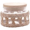Ver imagem 4 de Kit 10 Potes Herméticos Vidro Sisal Tampa Madeira 350ml Wolff para Mantimentos Temperos