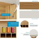Ver imagem 3 de Armário Aéreo de Cozinha com 1 Porta e Mini Adega 100% Mdf Napoli Prime Rio Doce Amendoa-off White