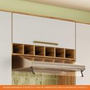 Ver imagem 2 de Armário Aéreo de Cozinha com 1 Porta e Mini Adega 100% Mdf Napoli Prime Rio Doce Amendoa-off White