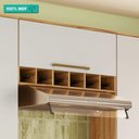 Ver imagem 5 de Armário Aéreo de Cozinha com 1 Porta e Mini Adega 100% Mdf Napoli Prime Rio Doce Amendoa-off White