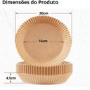 Ver imagem 2 de Forro Papel Descartável para Airfryer Fritadeira Kit 100 pçs