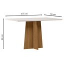 Ver imagem 2 de Mesa de Jantar Anitta 135x90 Cm com Vidro Ype Off White e 4 Cadeiras Mariana Veludo Nude – New Ceval