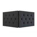Ver imagem 4 de Painel Cabeceira Casal Capitonê Estofada 140cm Elisa Fixação Parede Suspenso:preto