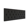 Painel Cabeceira Casal Capitonê Estofada 140cm Elisa Fixação Parede Suspenso:preto - 3