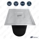 Ver imagem 2 de LIXEIRA DE EMBUITR EM ACO INOX COM ACABAMENTO ESCOVADO - LAC0001