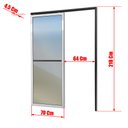 Ver imagem 4 de Porta de Correr Suspensa Vidrao Dir L.25 Mix Preta 210x70 Brimak