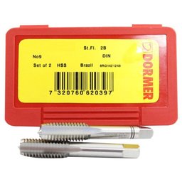 Jogo Macho Manual Aço Rápido Hss E100 M4 X 0,70 - Dormer - 2