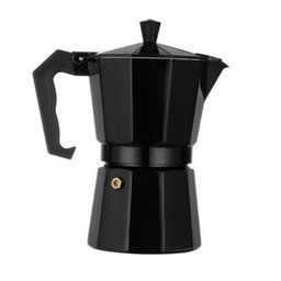 Cafeteira Italiana Alumínio 6 Xícaras Preta 300ml Original - 1