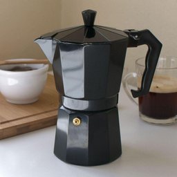 Cafeteira Italiana Alumínio 6 Xícaras Preta 300ml Original - 4