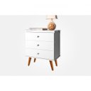 Ver imagem 2 de Mesa de Cabeceira 3 Gavetas Status