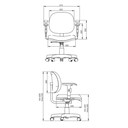 Ver imagem 4 de Kit 2 Cadeiras Secretária Executiva C/ Braços Courvin 100% Nacional para Escritório