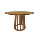 Ver imagem 3 de Mesa de Jantar Redonda Rebeca com Base Cone Palito em Madeira 1,30x1,30 Cerejeira