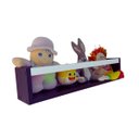 Ver imagem 3 de Prateleira para Livros Infantis Nicho Organizador Pelúcia Quarto de Criança Mdf Preto 55 Cm:branco