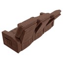 Ver imagem 6 de Poltrona Reclinável 3 Lugares para Sala de Cinema Romeo F05 Veludo Terracota - Lyam Decor