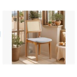 Kit 2 Cadeiras para Mesa de Jantar Madeira Maciça Sextavada:bege/marrom/sextavado - 7