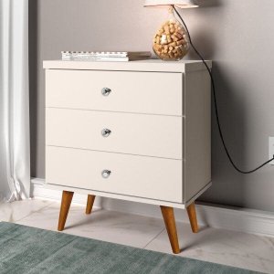 Mesa de Cabeceira 3 Gavetas Status 