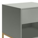 Ver mais imagens de Kit 02 Mesas de Cabeceira Sofia Estilo Industrial Pé de Aço 1 Gaveta 1 Nicho - Lh Móveis