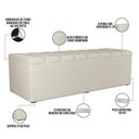 Ver imagem 6 de Kit Cabeceira Cama Box Casal King 195cm com Calçadeira Baú Dália W01 Linho Champagne - Lyam