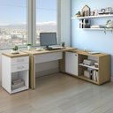 Ver imagem 2 de Conjunto Escritório Home Office: Mesa 6135 + Gaveteiro 6096