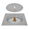 Ralo Click para Banheiro Inox Click Quadrado 10x10 Inox Anti Cheiro - 3