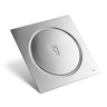 Ralo Click para Banheiro Inox Click Quadrado 10x10 Inox Anti Cheiro - 1