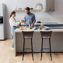 Ver imagem 6 de Kit 2 Banquetas para Cozinha Banco Alto Junco Argila Balcão Ilha Bancada Bares Piscina Área Gourmet