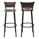 Ver imagem 1 de Kit 2 Banquetas para Cozinha Banco Alto Junco Argila Balcão Ilha Bancada Bares Piscina Área Gourmet