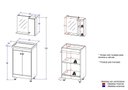 Ver imagem 6 de Armário Conjunto de Banheiro com Gabinete, Cuba e Espelheira 2 Portas 45 cm Branco