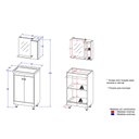 Ver imagem 6 de Armário Conjunto de Banheiro com Gabinete, Cuba e Espelheira 2 Portas 45 cm